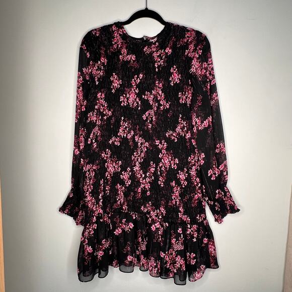 Misa Floral Smocked Mini Dress Size XL - Picture 3 of 9